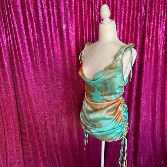 Sliky Turquoise Dress - Picture 4 of 5